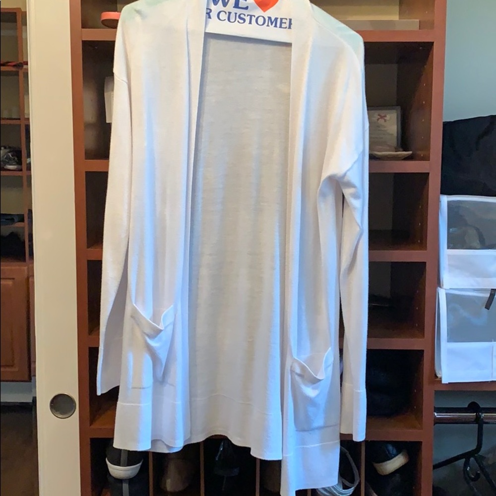 Long off white cardigan